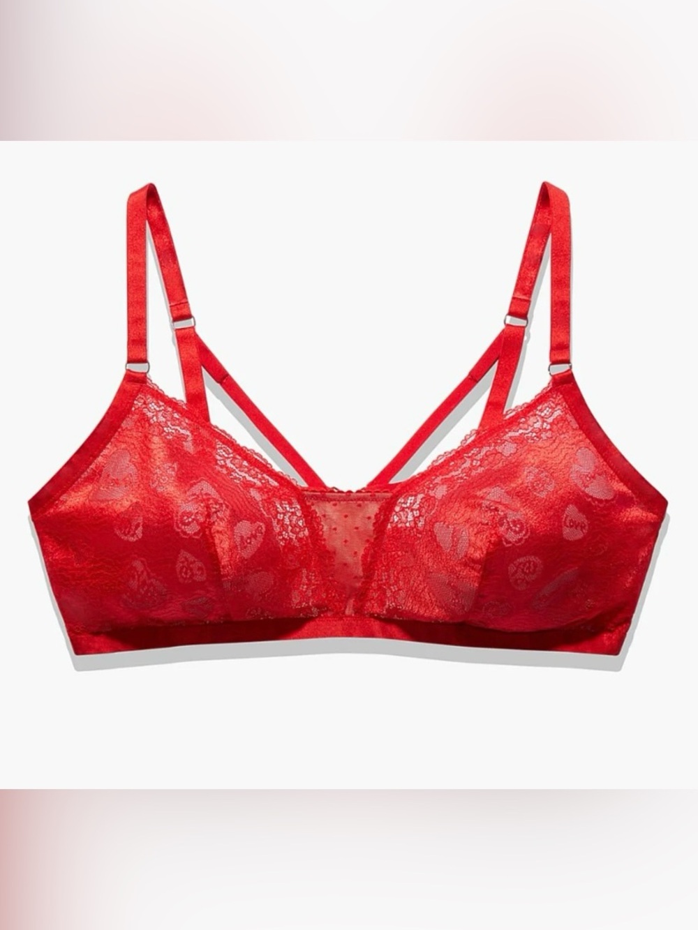 Candy Hearts Lace Bralette